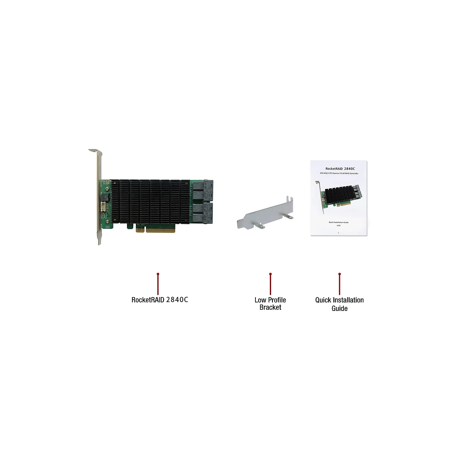 Highpoint Technologies Rocketraid 2840C Pcie 3.0 X8 16 Port 6Gb/S Sas/Sata Raid Controller